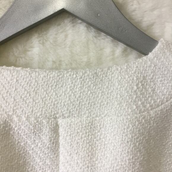 J.Crew White Tweed Lady Jacket with Gold Buttons - Picture 8 of 16